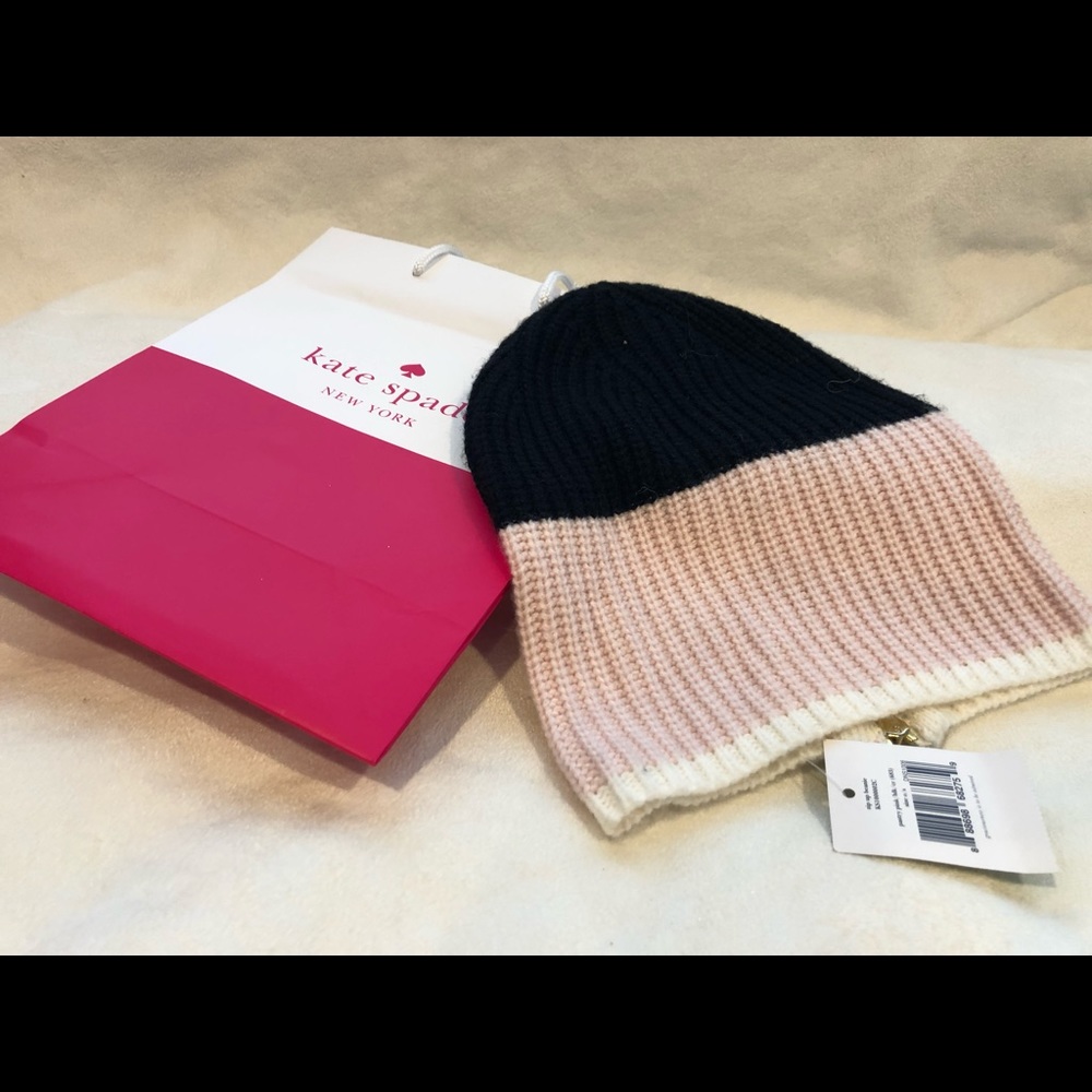 NWT Kate Spade zip up beanie + GWP!